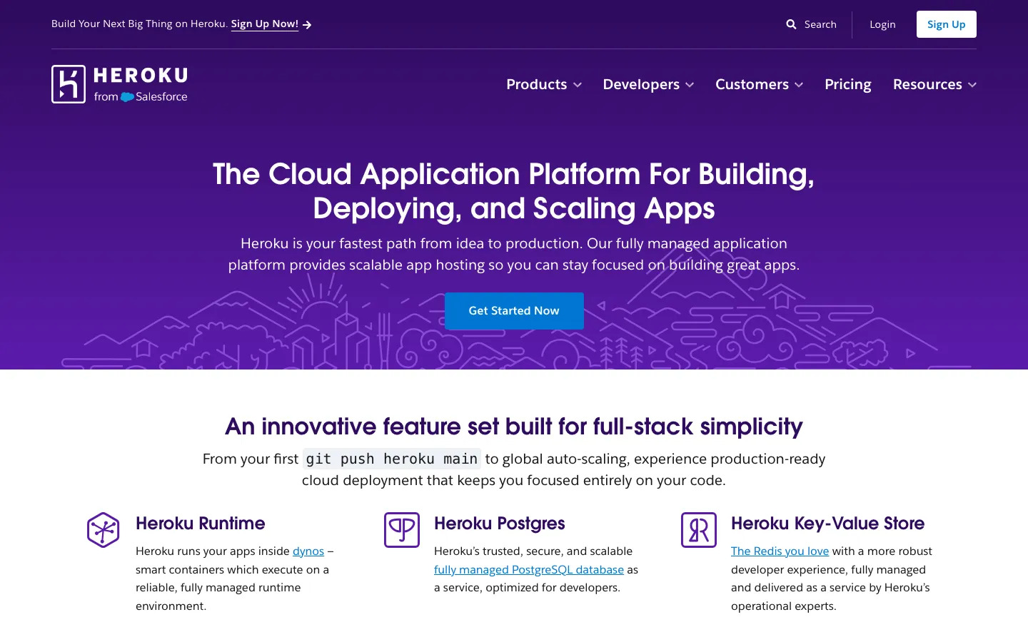 Heroku homepage