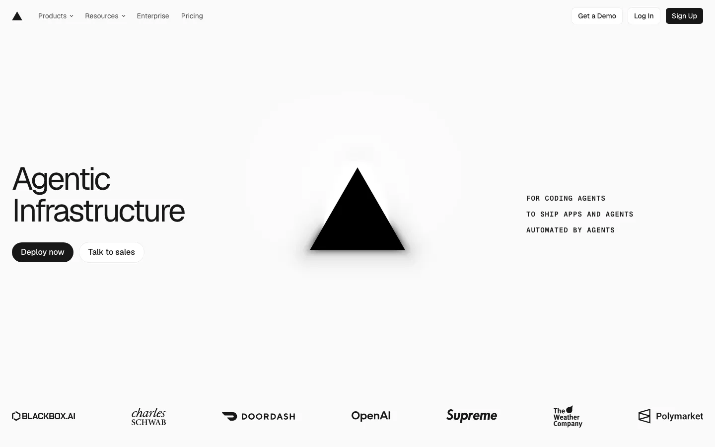 Vercel homepage