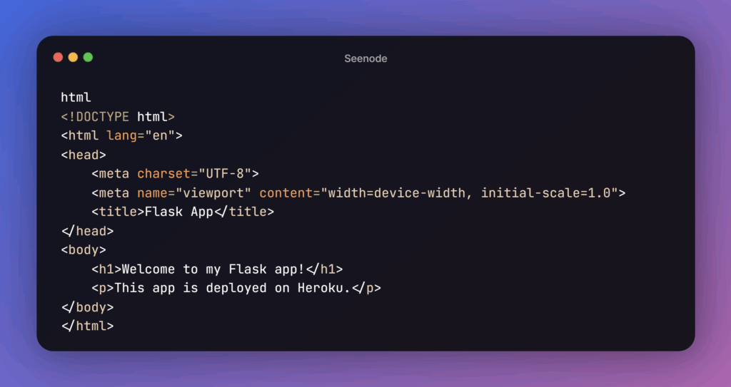 Flask App Heroku Deployment