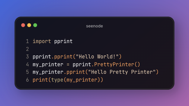 How to use python pretty print (pprint) for cleaner output